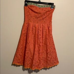Coral lace sundress